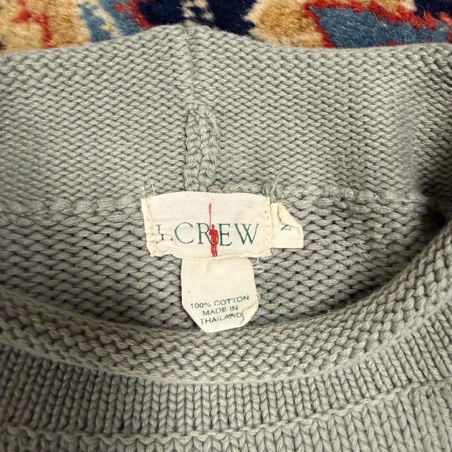 J.Crew Seafoam Green Cotton Rollneck Sweater