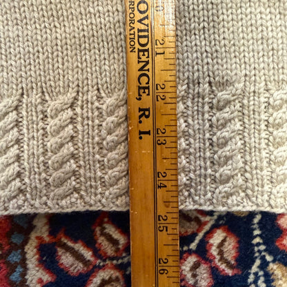 Vintage Lauren Ralph Lauren Handknit Downhill Skiier Mockneck Sweater (Blue collar)