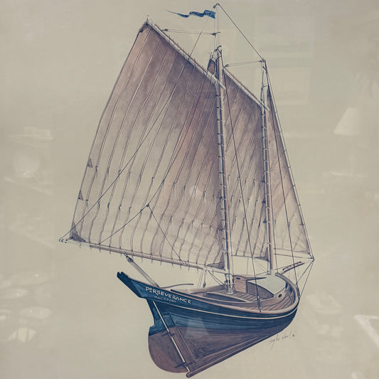 Framed 1984 Newport Wooden Boat Show Poster