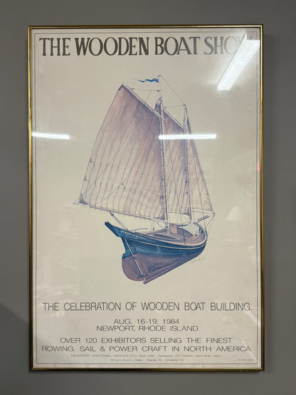 Framed 1984 Newport Wooden Boat Show Poster