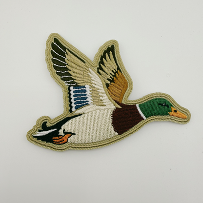 PREORDER - 4" Flying Duck -  Embroidered Hat Patch