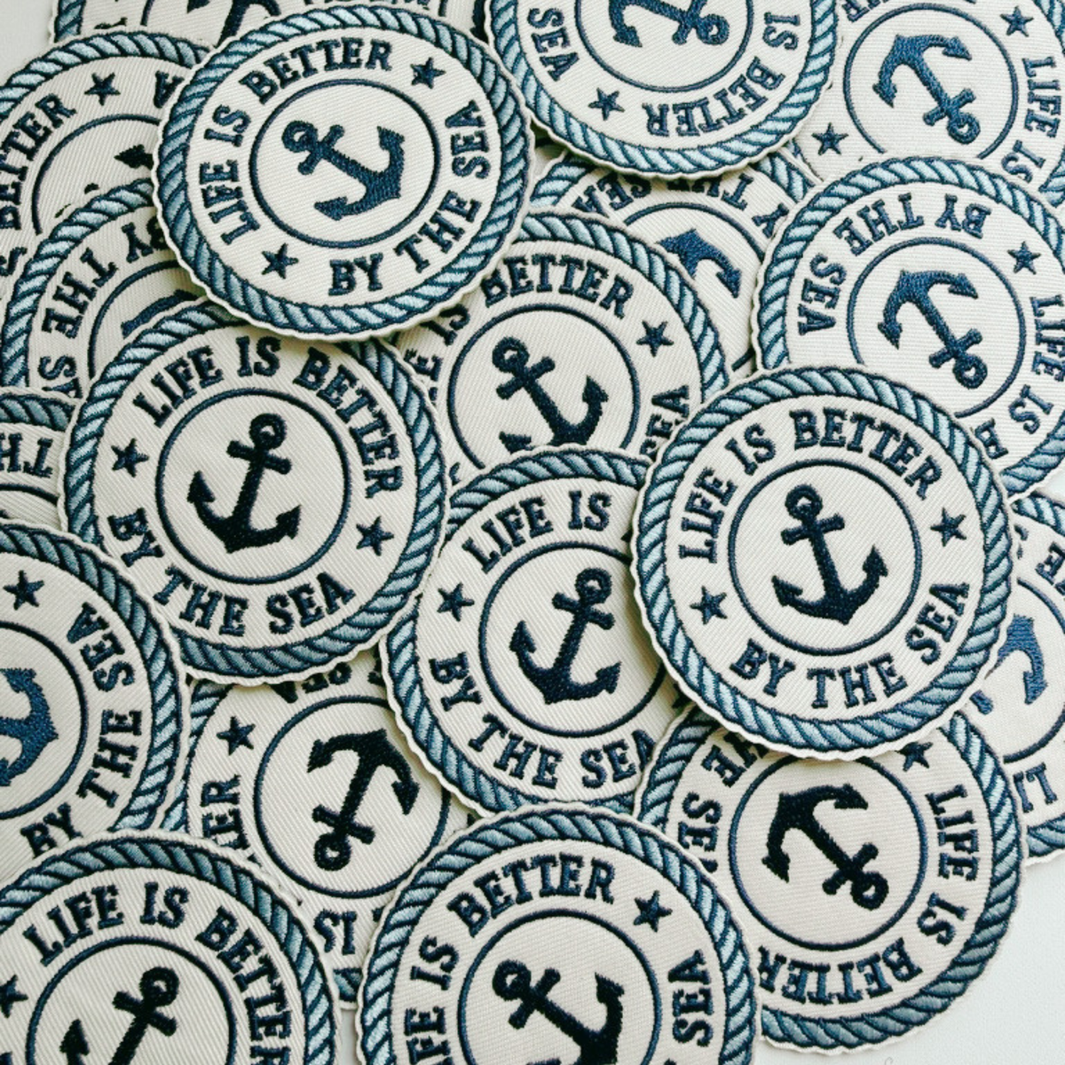 PREORDER - 2.5" Life Is Better By The Sea -  Embroidered Hat Patch