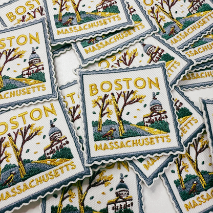 PREORDER - 2" Massachusetts Stamp -  Embroidered Hat Patch