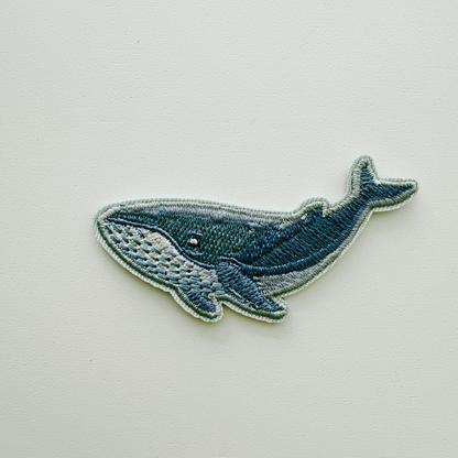 PREORDER - 2.5" Blue Whale  -  Embroidered Patch