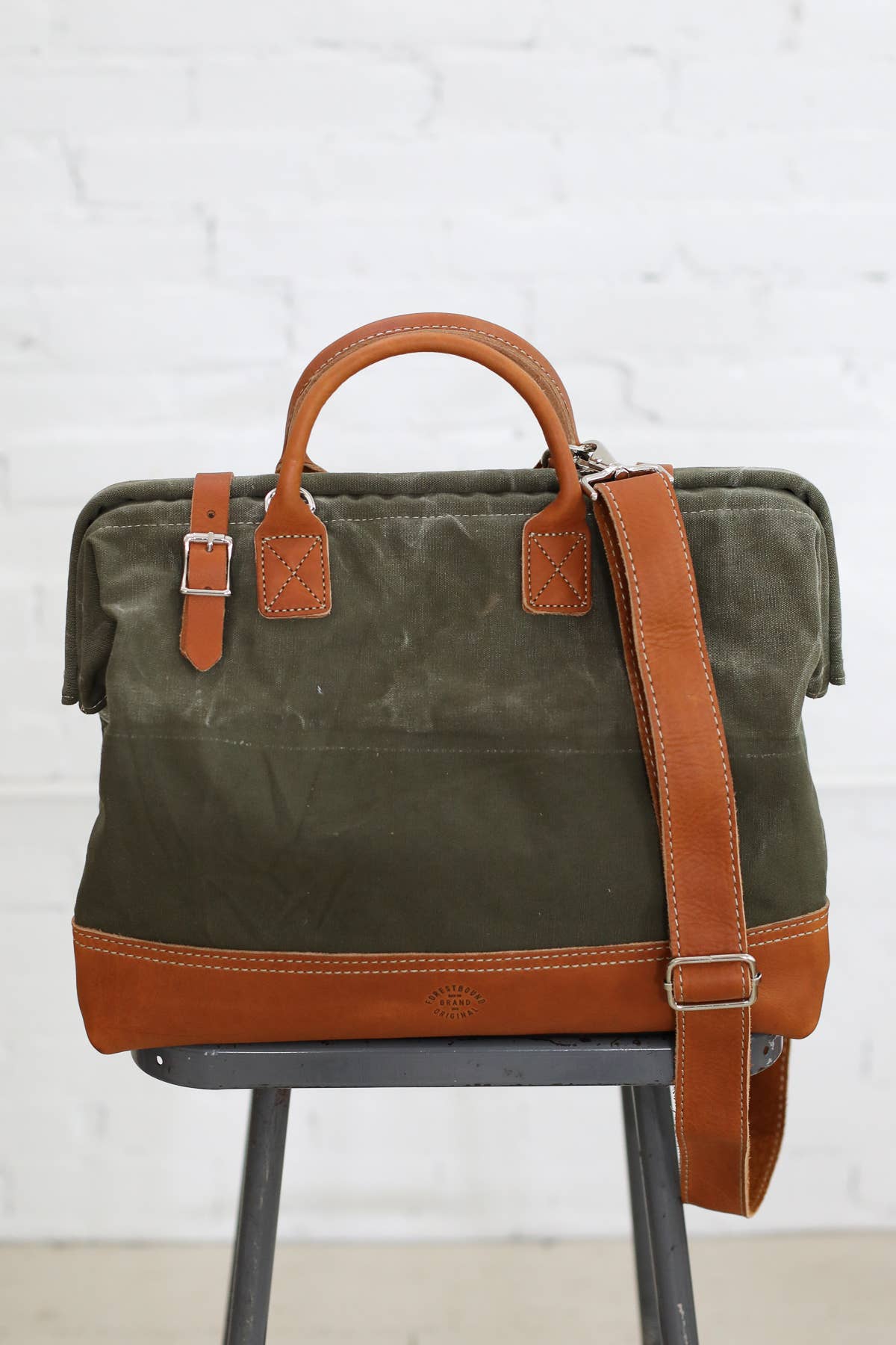 1940's era Salvaged Canvas Carryall