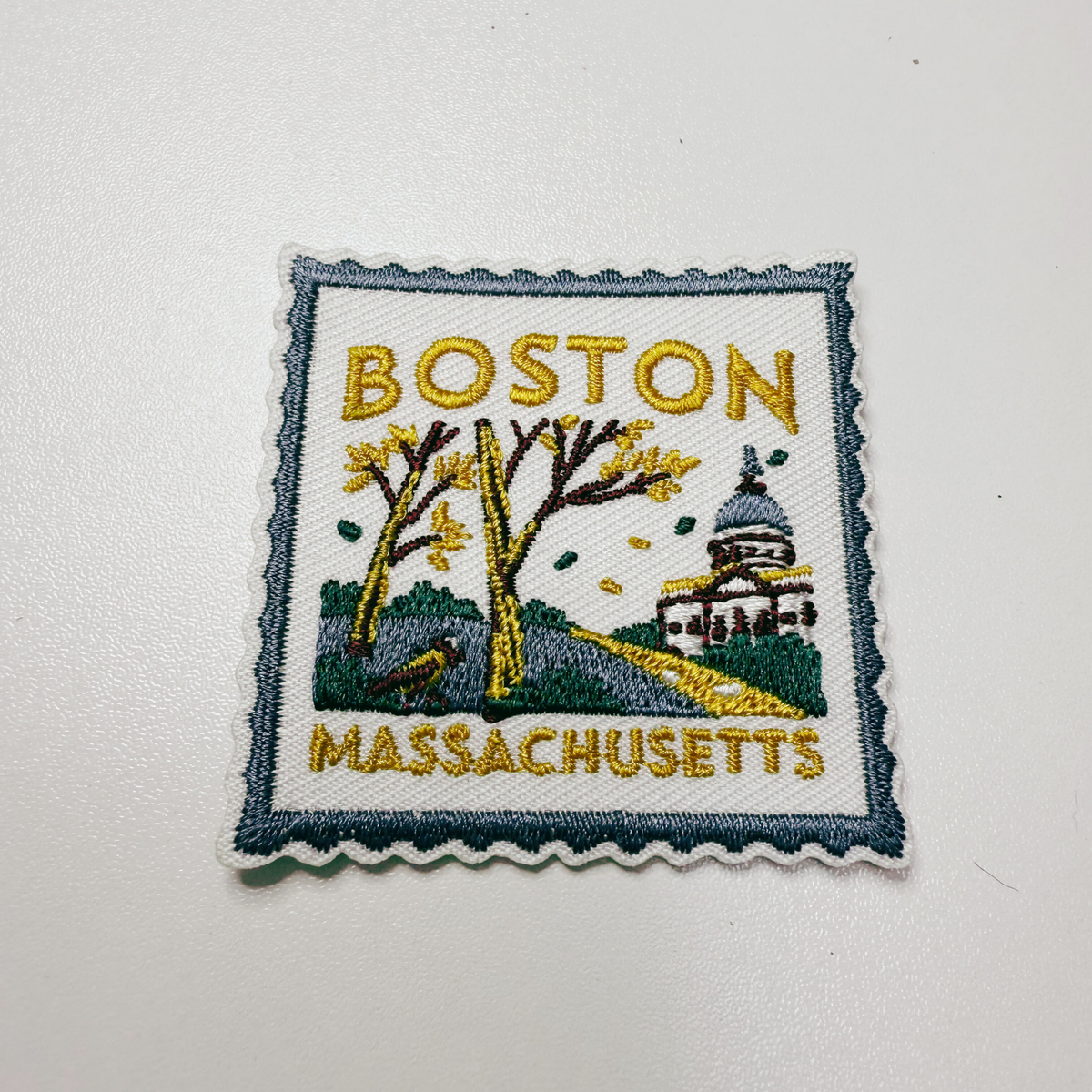 PREORDER - 2" Massachusetts Stamp -  Embroidered Hat Patch