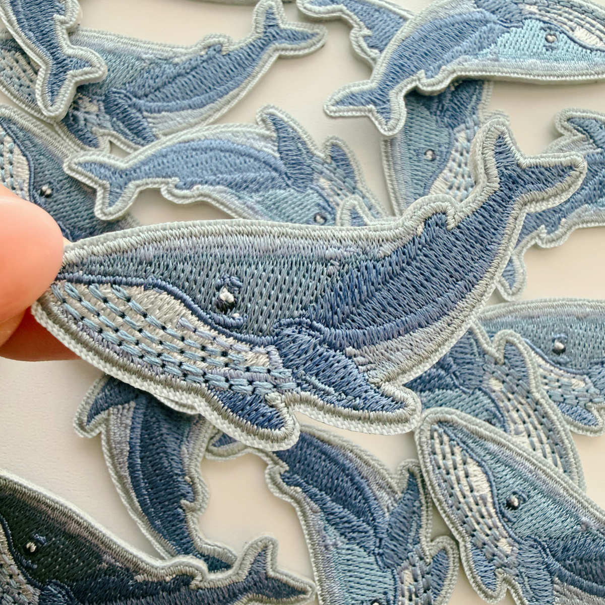 PREORDER - 2.5" Blue Whale  -  Embroidered Patch