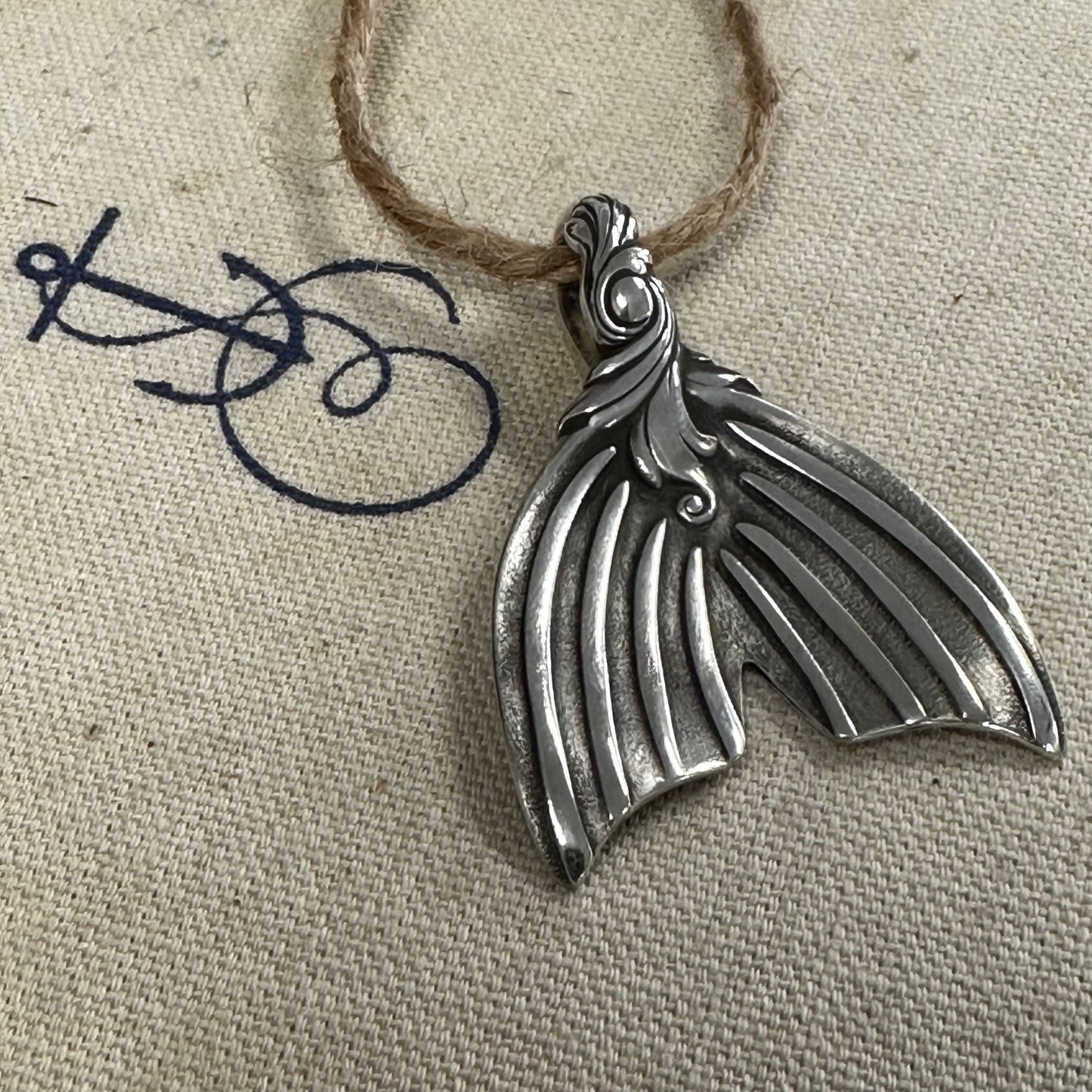 Fancy Romance of the Sea Mermaid Tail Pendant