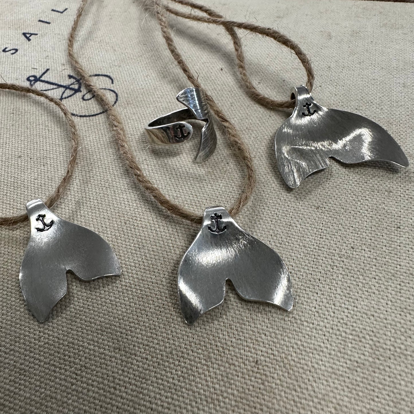 Small Mermaid Tail Pendant w/Anchor