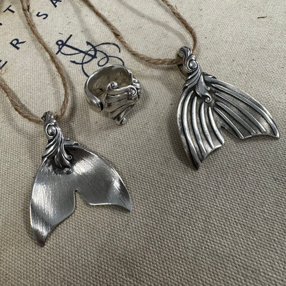 Fancy Romance of the Sea Mermaid Tail Pendant