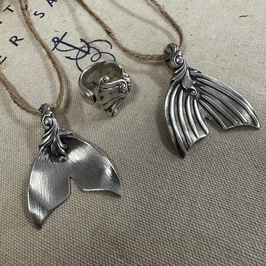 Fancy Romance of the Sea Mermaid Tail Pendant