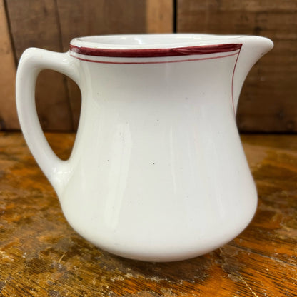 US Army Medical Department Large Creamer Red White Restaurant Ware 1950s Sterling China HO