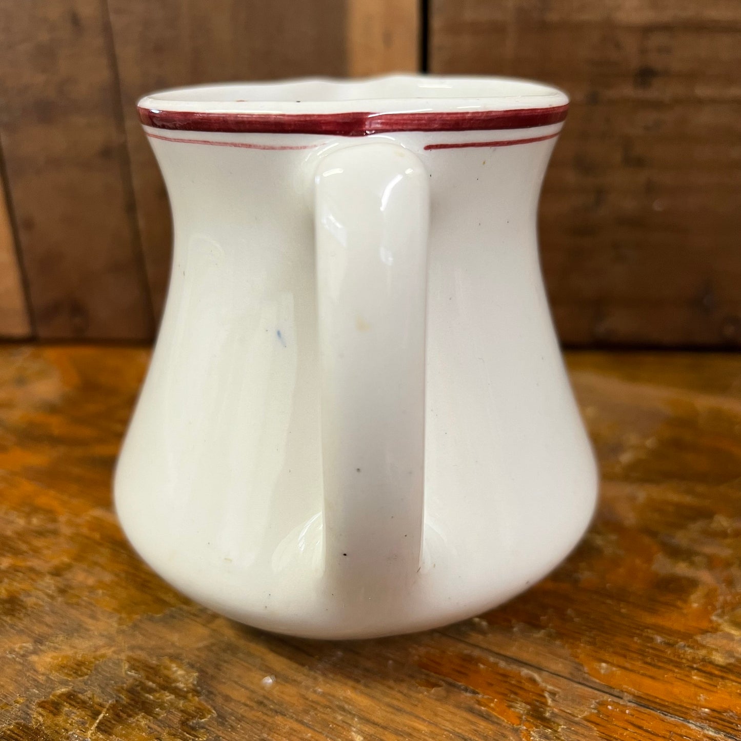 US Army Medical Department Large Creamer Red White Restaurant Ware 1950s Sterling China HO