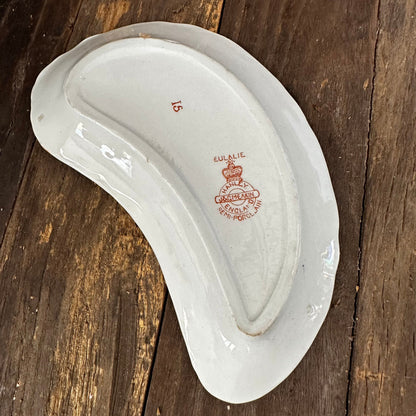 Bone Dish Eulalie Pattern J&G Meakin Brown Orange Transferware English Ironstone Hanley England