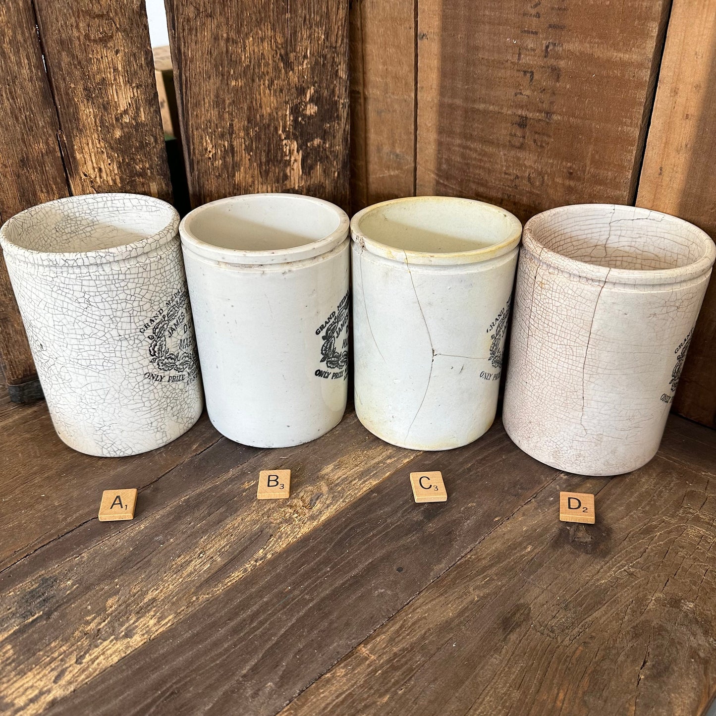 Antique English 2# Two Pound James Keiller & Sons Marmalade Pot Dundee