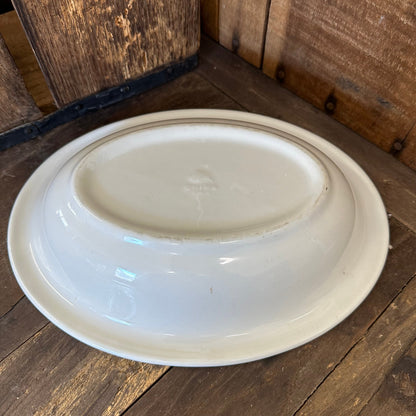 Green Banded Serving Dish Bowl Hotel China Restaurant Ware Buffalo Shenango China 1920 - 1950s