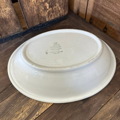 Green Banded Serving Dish Bowl Hotel China Restaurant Ware Buffalo Shenango China 1920 - 1950s