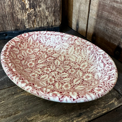 Vintage Mason's for Crabtree & Evelyn Red Floral Transferware Soap Dish