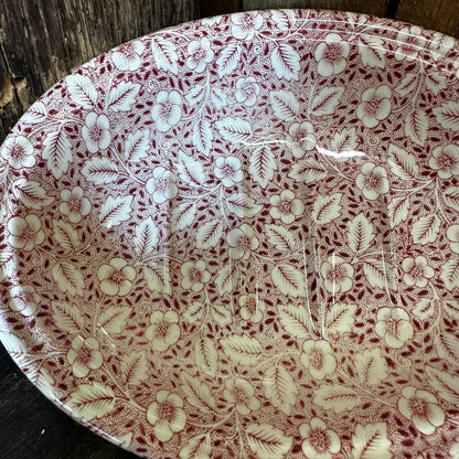 Vintage Mason's for Crabtree & Evelyn Red Floral Transferware Soap Dish