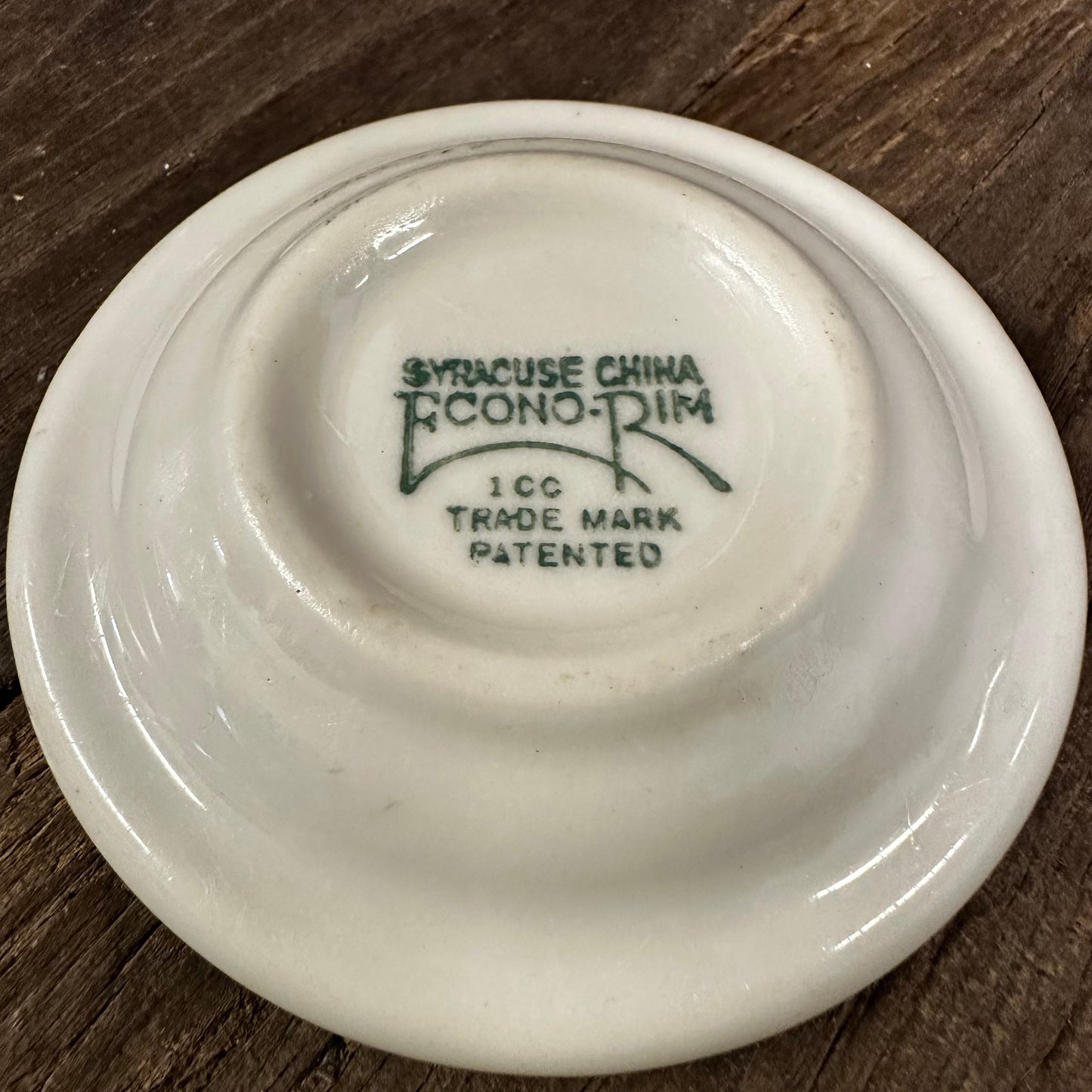 Chunky Blue Butter Pats Syracuse Econo-Rim Restaurantware Unmarked Ironstone