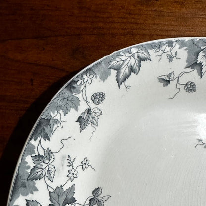 Johnson Brothers Hops Pattern Large Chunky Grey Transferware English Ironstone