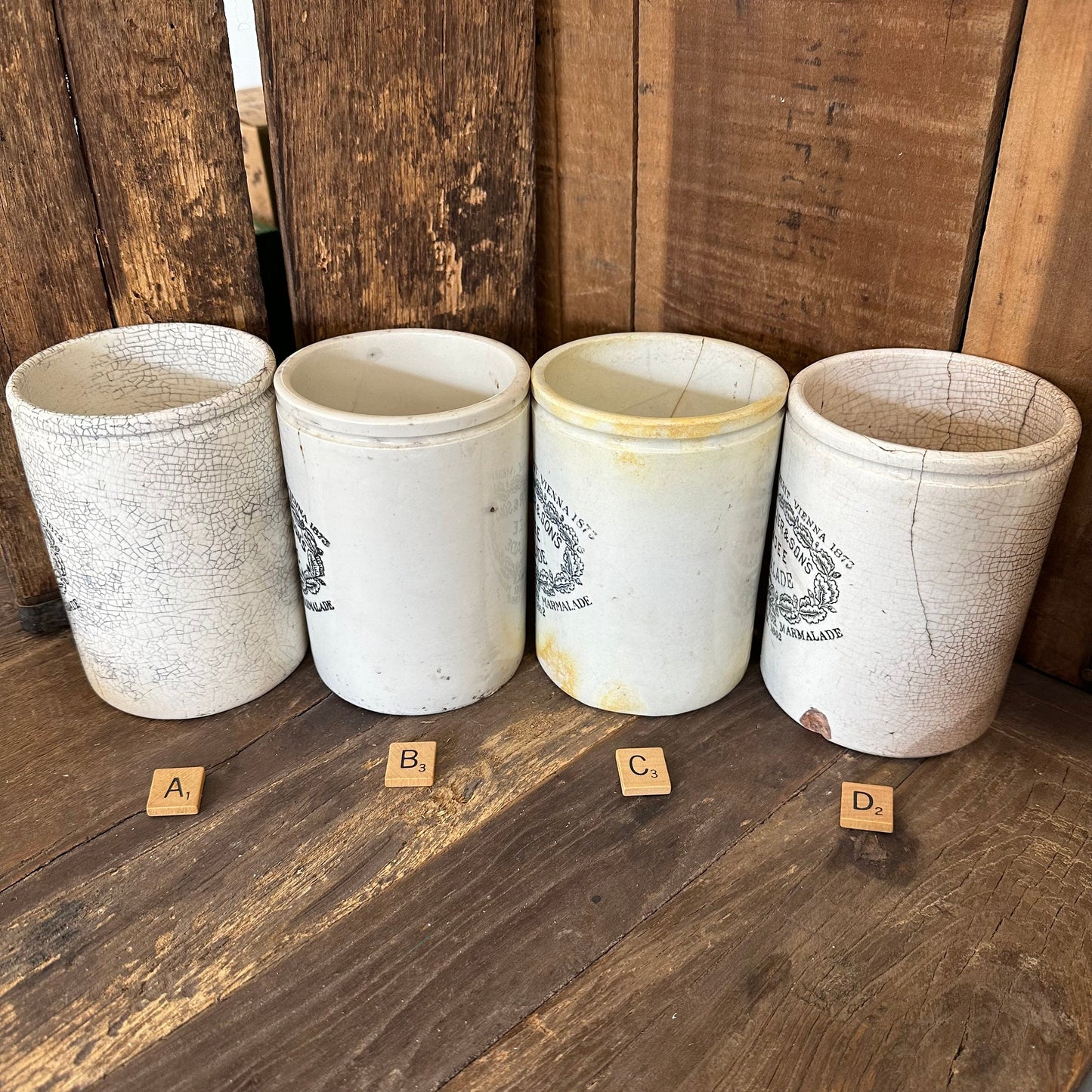 Antique English 2# Two Pound James Keiller & Sons Marmalade Pot Dundee