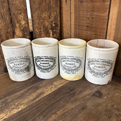 Antique English 2# Two Pound James Keiller & Sons Marmalade Pot Dundee