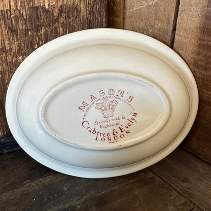 Vintage Mason's for Crabtree & Evelyn Red Floral Transferware Soap Dish