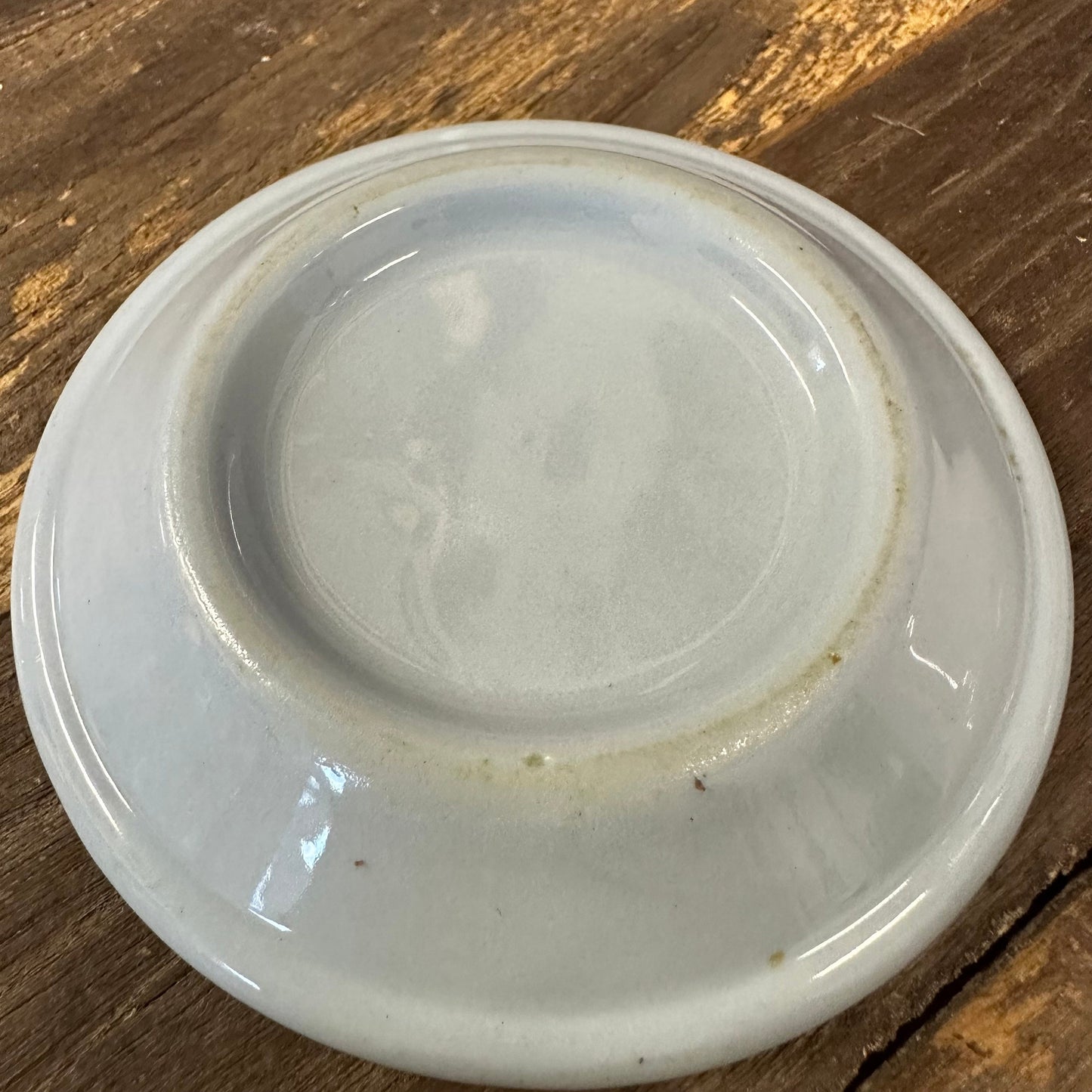 Chunky Blue Butter Pats Syracuse Econo-Rim Restaurantware Unmarked Ironstone