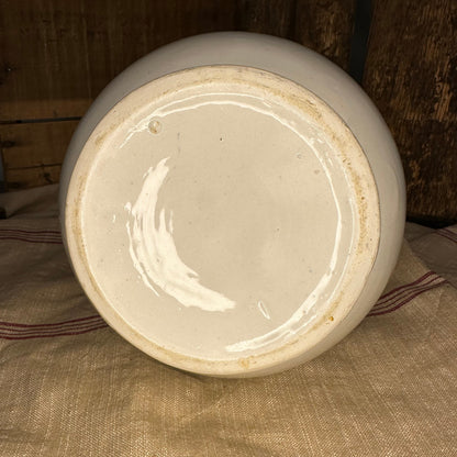 White Ironstone Pitcher Tall Unmarked 1044