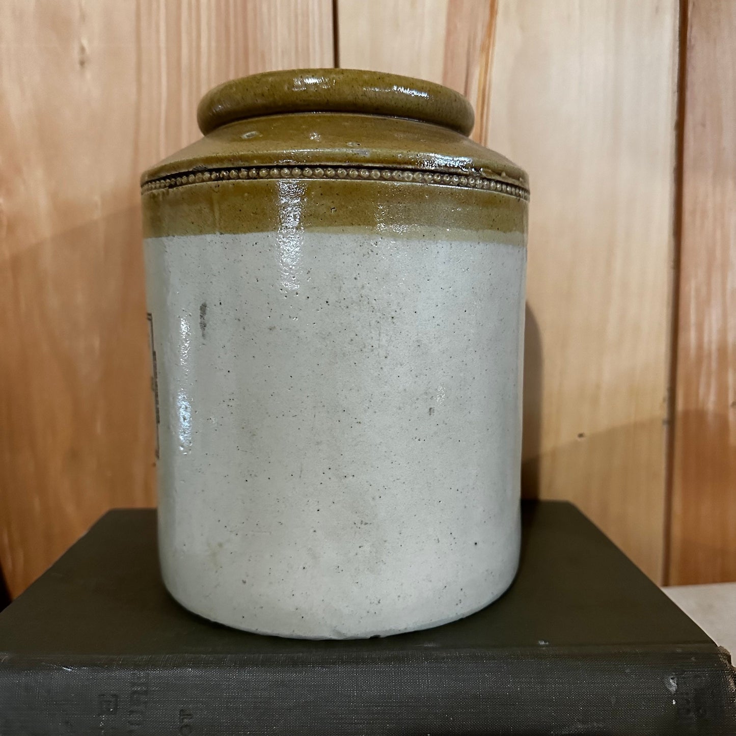 Antique Frank Cooper Rare 5 Pound Brown Top Jar Pot Crock Marmalade English Advertising