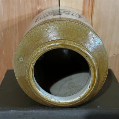 Antique Frank Cooper Rare 5 Pound Brown Top Jar Pot Crock Marmalade English Advertising